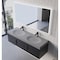 Castello Usa Thames 60-inch Black Vanity Set with Gray Top and Black Handles CB-MC-60BLK-BL-20146-GR - alternate 5